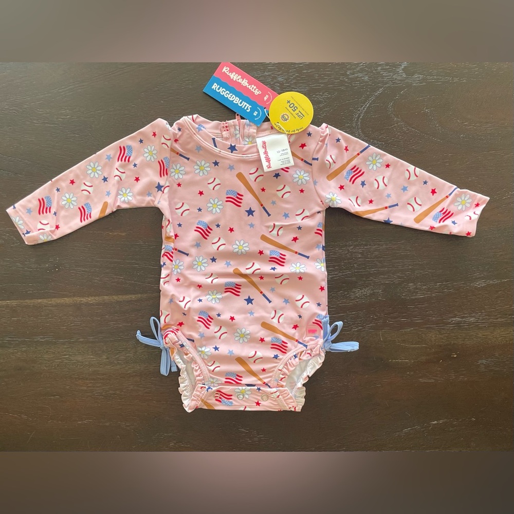 NEW RuffleButts Swimsuit - size 12-18 months